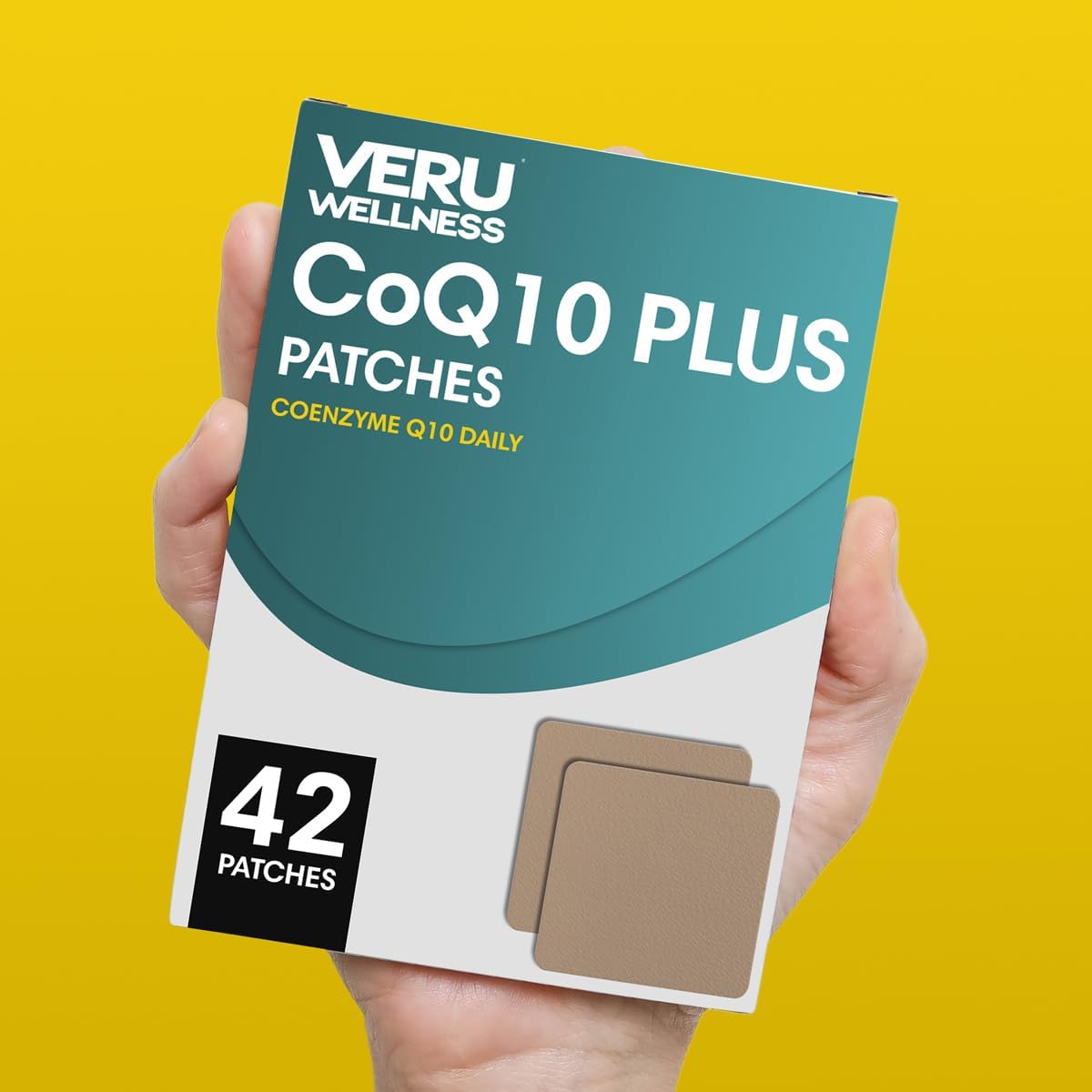 Veru Wellness CoQ10 Plus Daily Patches - Extended Release Coenzyme Q10, 8-10 Hours (42 Day Supply)