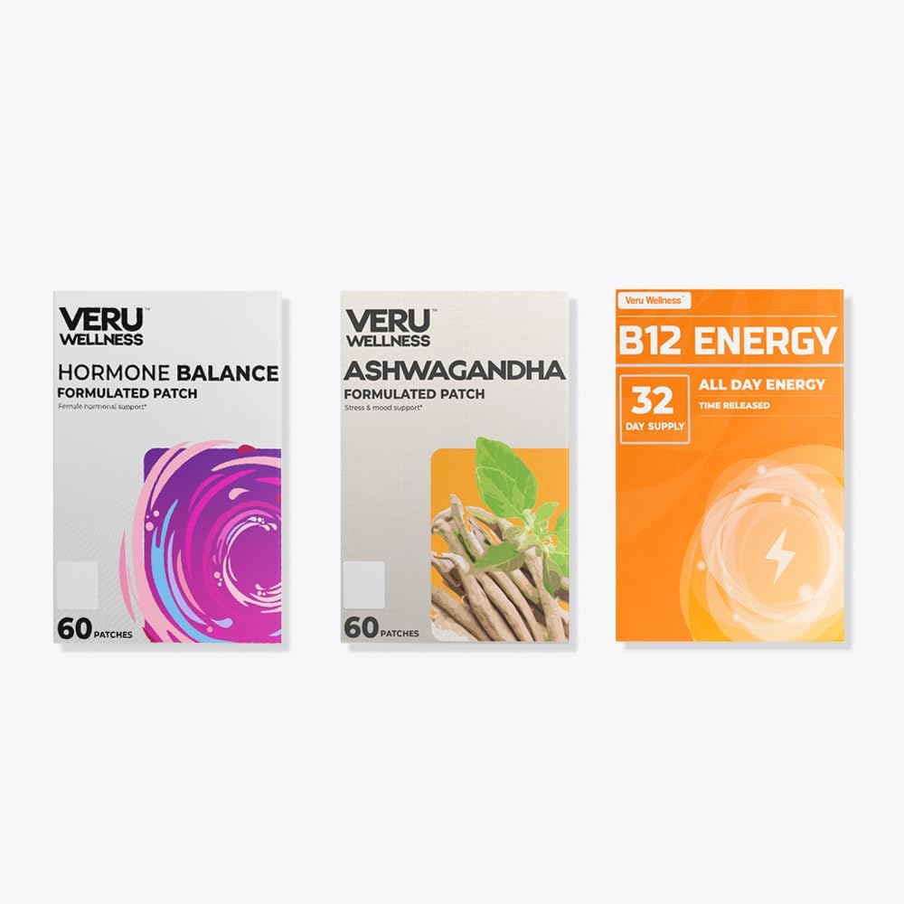 Veru Wellness Women's Hormonal Balance Complete Bundle - Myo-Inositol, D-Chiro, Ashwagandha - PMS, Menstrual, Mood Support - Stress Relief, Energy Boost (60 Day Supply)