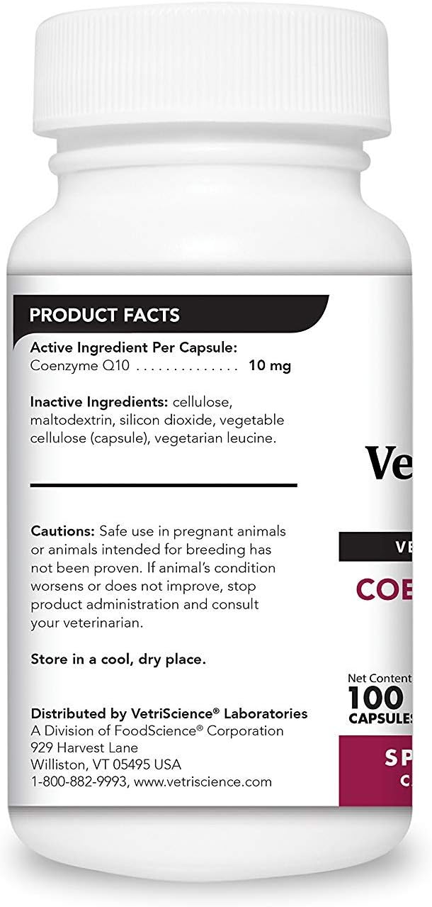 VetriScience Coenzyme Q10 10mg Capsules - 100 Count