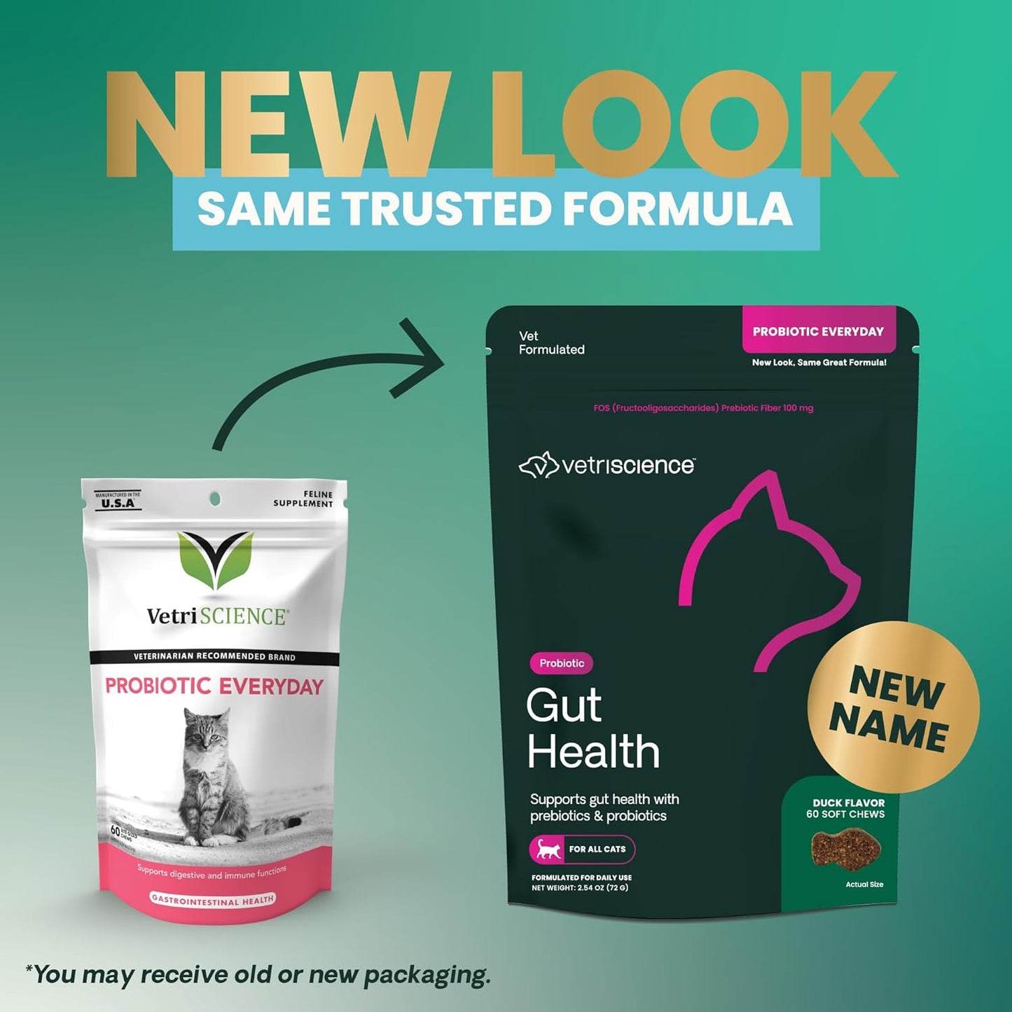 VetriScience Extra Strength Probiotics for Cats & Dogs, Digestion & Immune Support, 120 Million CFU, 60 Chews