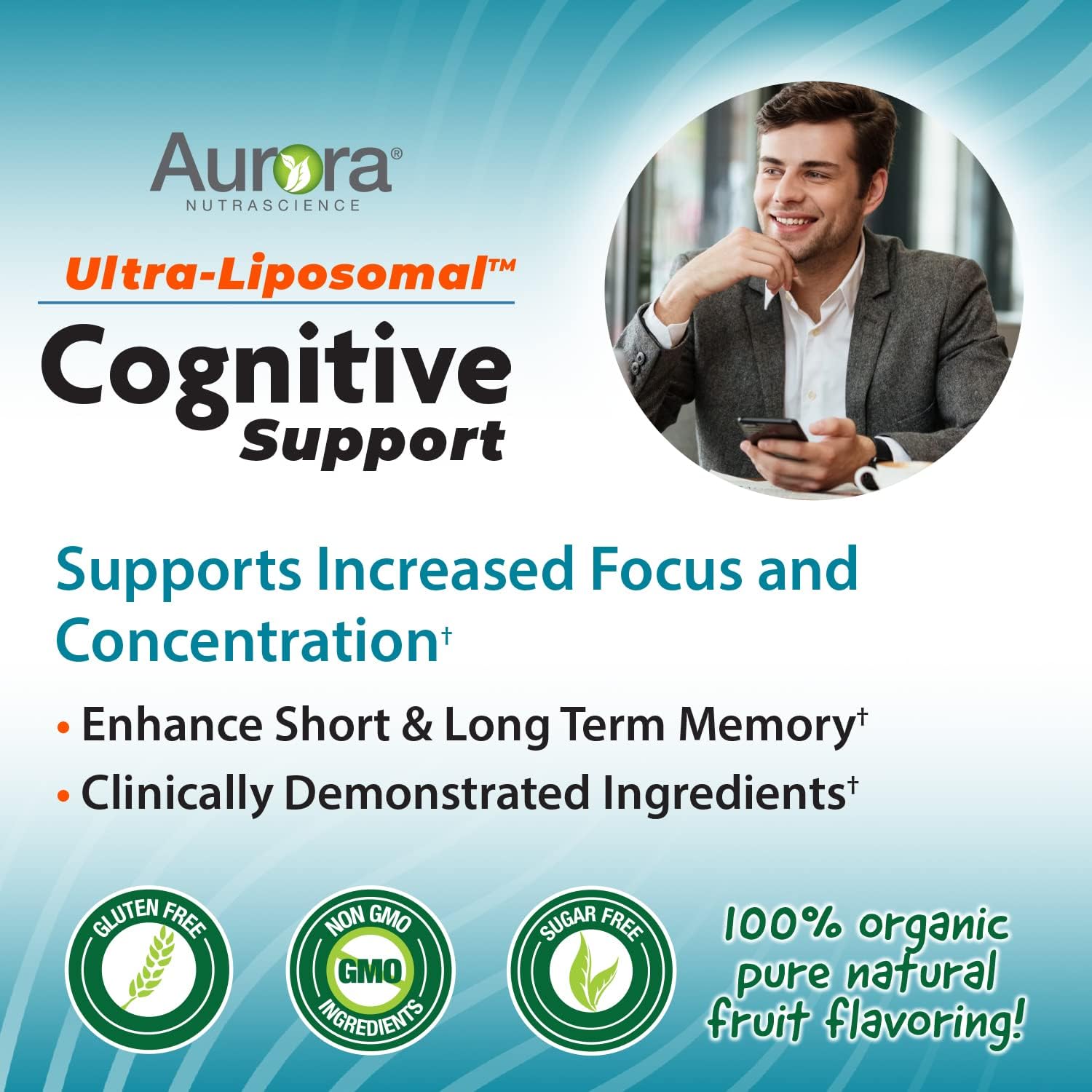 Vida Lifescience Aurora Nutrascience Ultra-Liposomal Magnesium L-Threonate for Cognitive Support, 10 fl oz - BoostGo Australia
