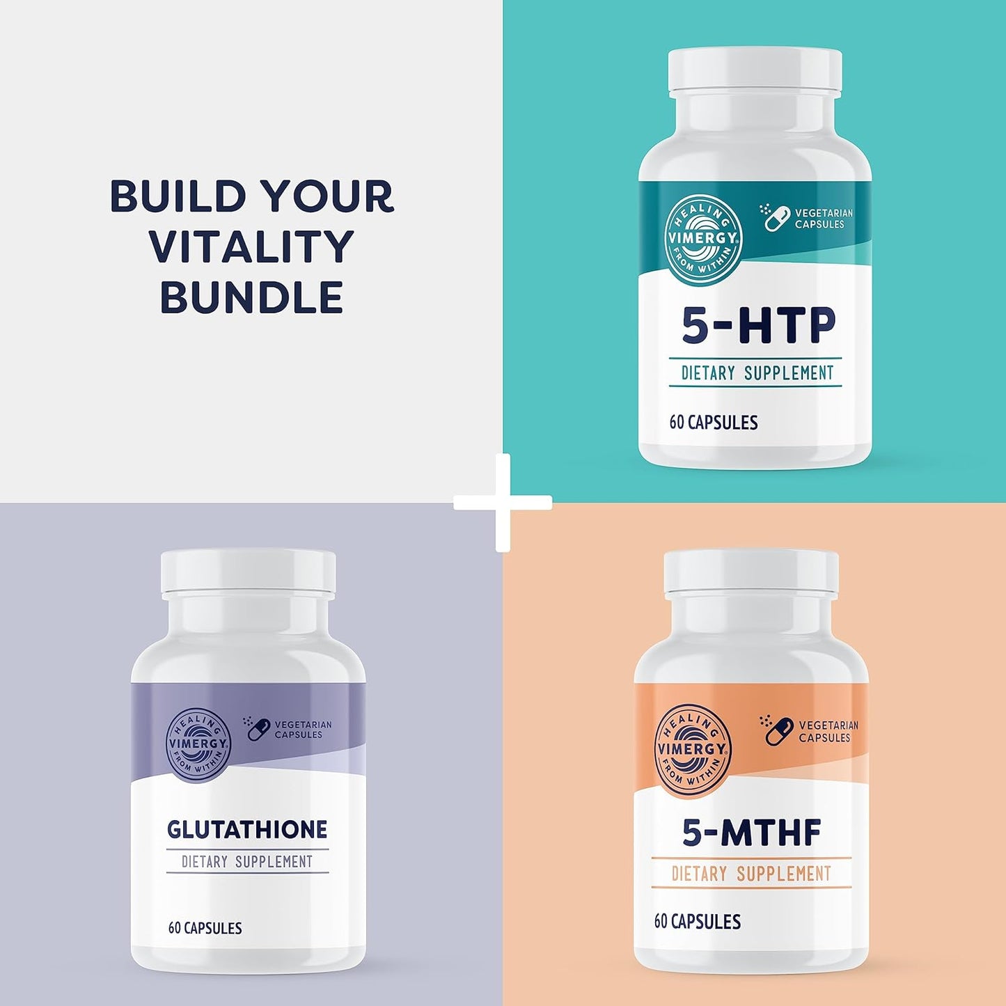 Vimergy GABA and Magnesium Capsules for Nervous System Support and Relaxation - Kosher, Vegan, Gluten-Free