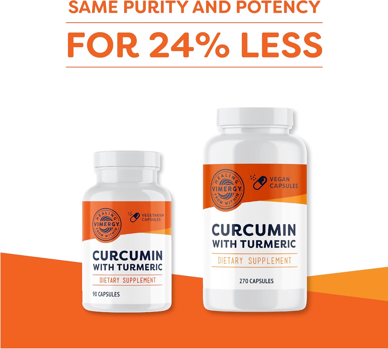 Vimergy Turmeric Curcumin Capsules for Joint Health, Memory, and Brain Function - Kosher, Vegan, Gluten-Free (270 ct.)