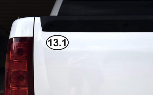 Vinyl Half Marathon 13.1 Miles Running Sticker, 4.5" x 3" - StickerTalk