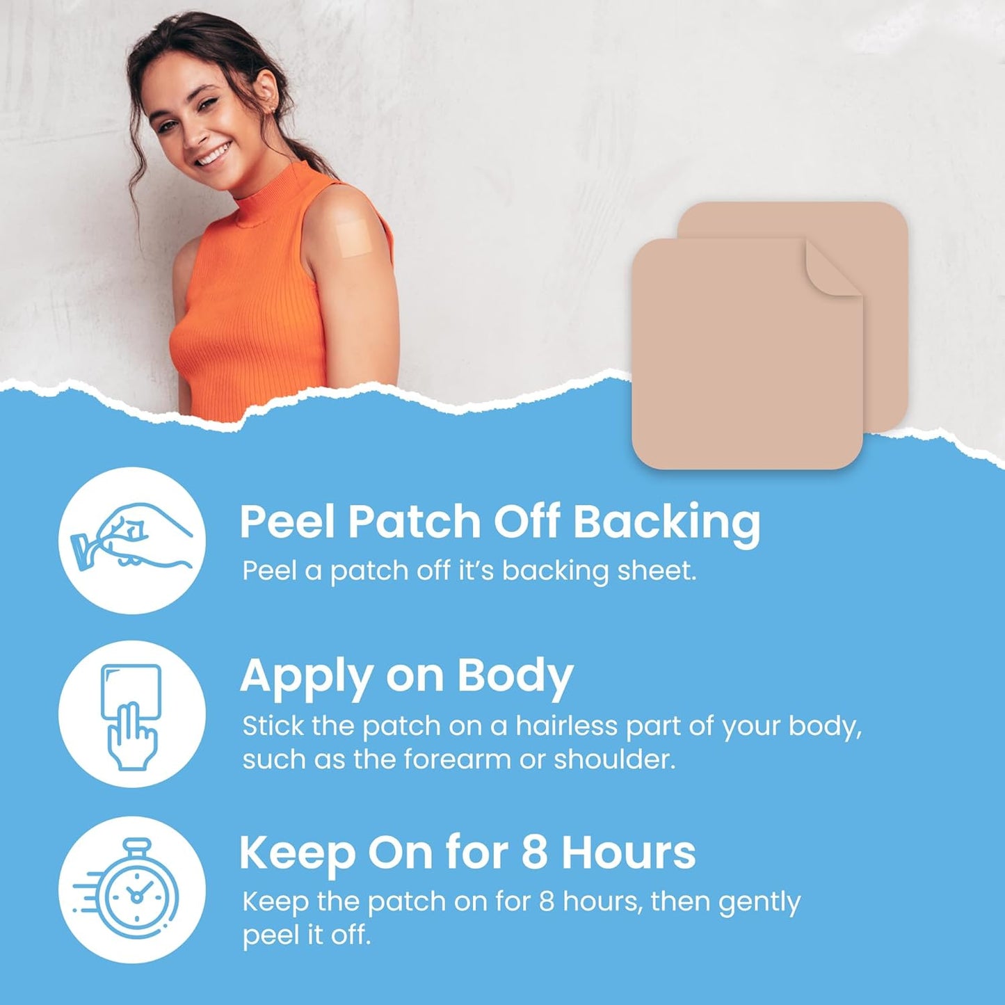 VIORY Collagen Patches (60-Pack) for Body & Skin Support with Glutathione - Natural Firming and Energy Boost Formula
