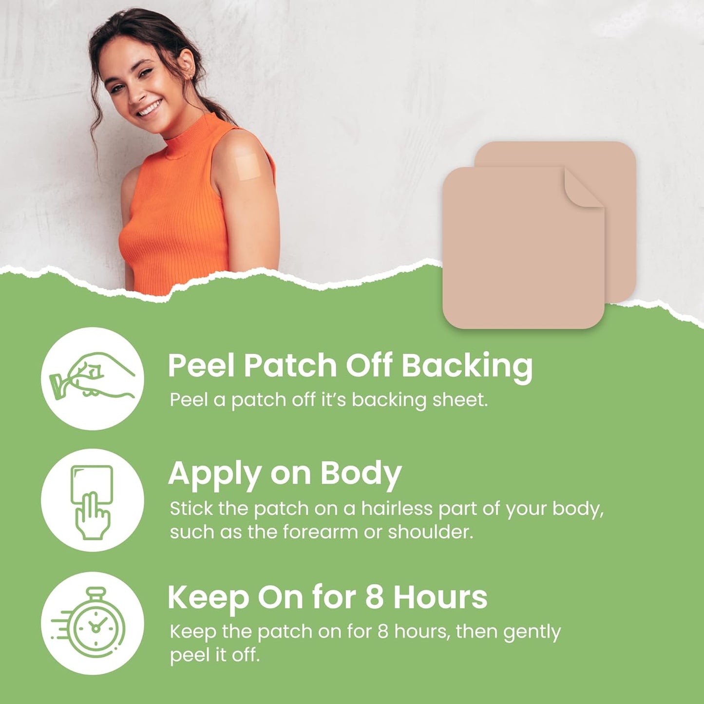 VIORY Zinc Patch with Biotin for Immune & Body Support (Pack of 60) - Natural Patches for Women and Men