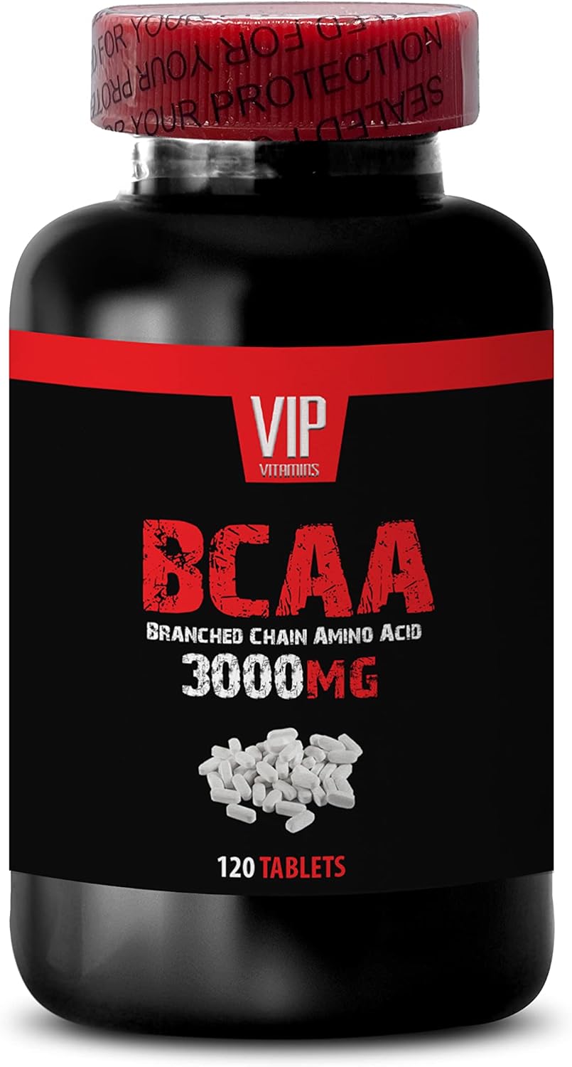 VIP Supplements BCAA 3000 MG Workout Pills for Men and Women - BRANCHED Chain Amino Acid - leucine isoleucine and valine - 120 Tablets