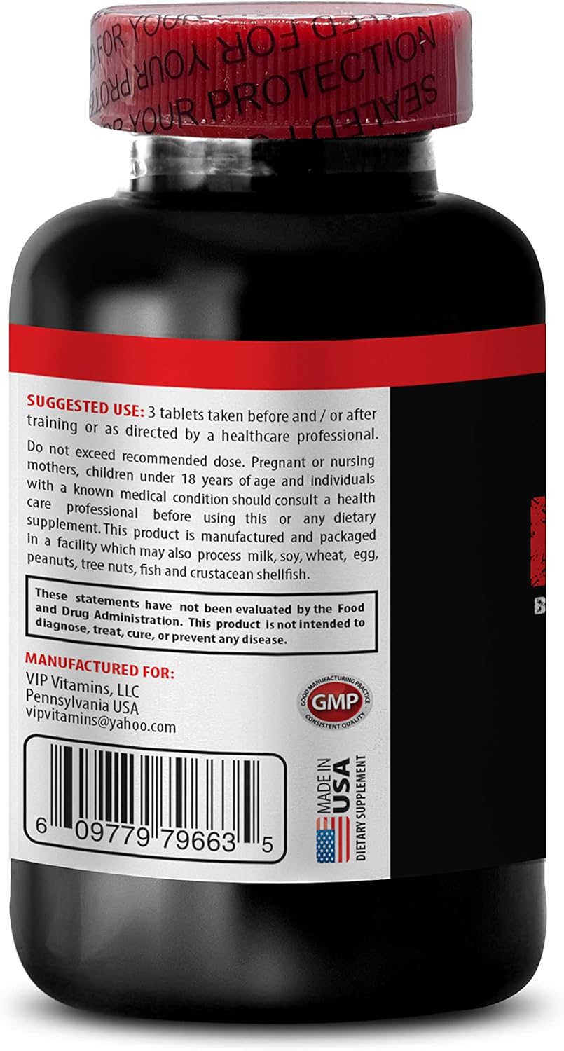 VIP Supplements BCAA 3000 MG Workout Pills for Men and Women - BRANCHED Chain Amino Acid - leucine isoleucine and valine - 120 Tablets