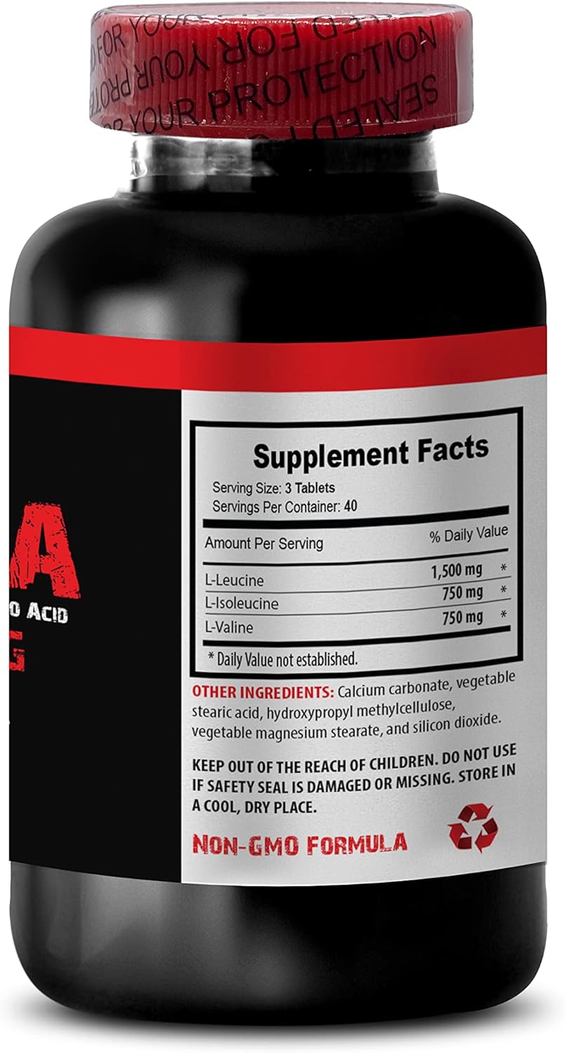 VIP Supplements BCAA 3000 MG Workout Pills for Men and Women - BRANCHED Chain Amino Acid - leucine isoleucine and valine - 120 Tablets