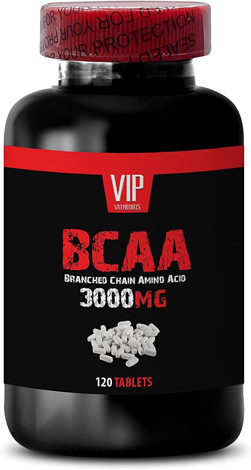 VIP Supplements BCAA 3000 MG Workout Pills for Men and Women - BRANCHED Chain Amino Acid - leucine isoleucine and valine - 120 Tablets