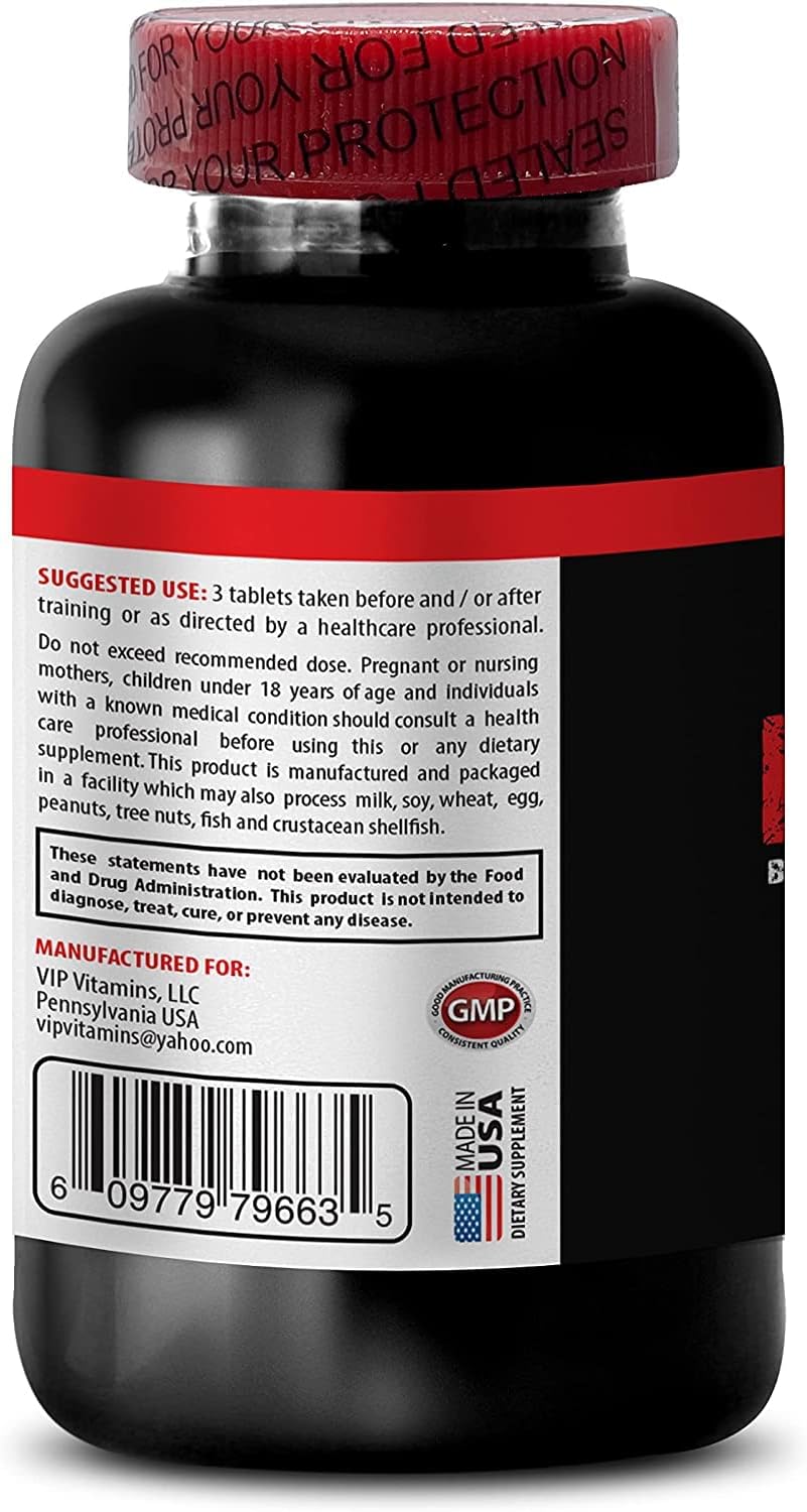 VIP Supplements BCAA 3000 MG Workout Pills for Men and Women - BRANCHED Chain Amino Acid - leucine isoleucine and valine - 120 Tablets