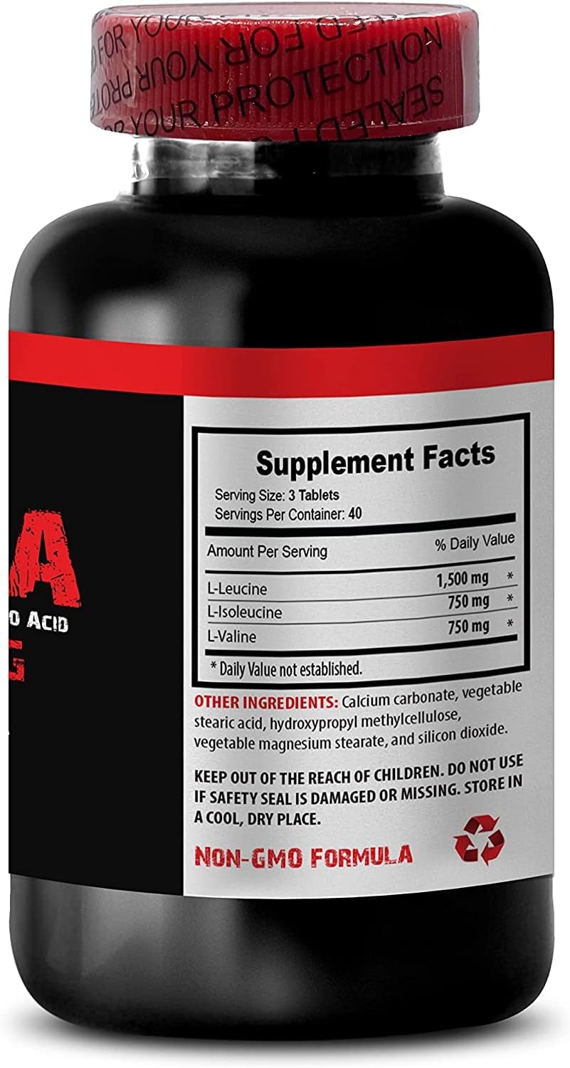 VIP Supplements BCAA 3000 MG Workout Pills for Men and Women - BRANCHED Chain Amino Acid - leucine isoleucine and valine - 120 Tablets