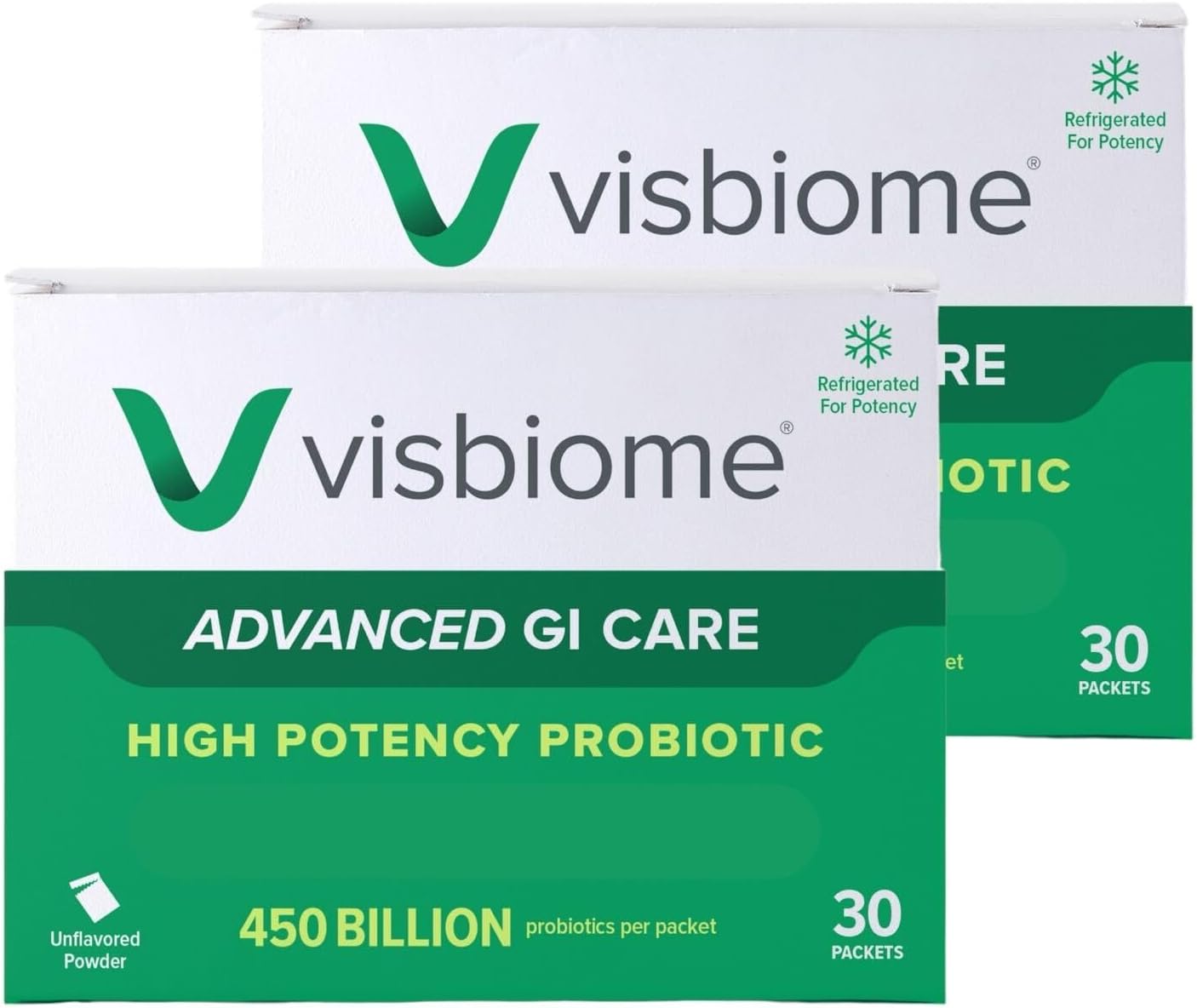 Visbiome® High Potency Probiotic - 450 Billion CFU Live Probiotics, Original De Simone Formulation - 60 Packets, Unflavored Powder