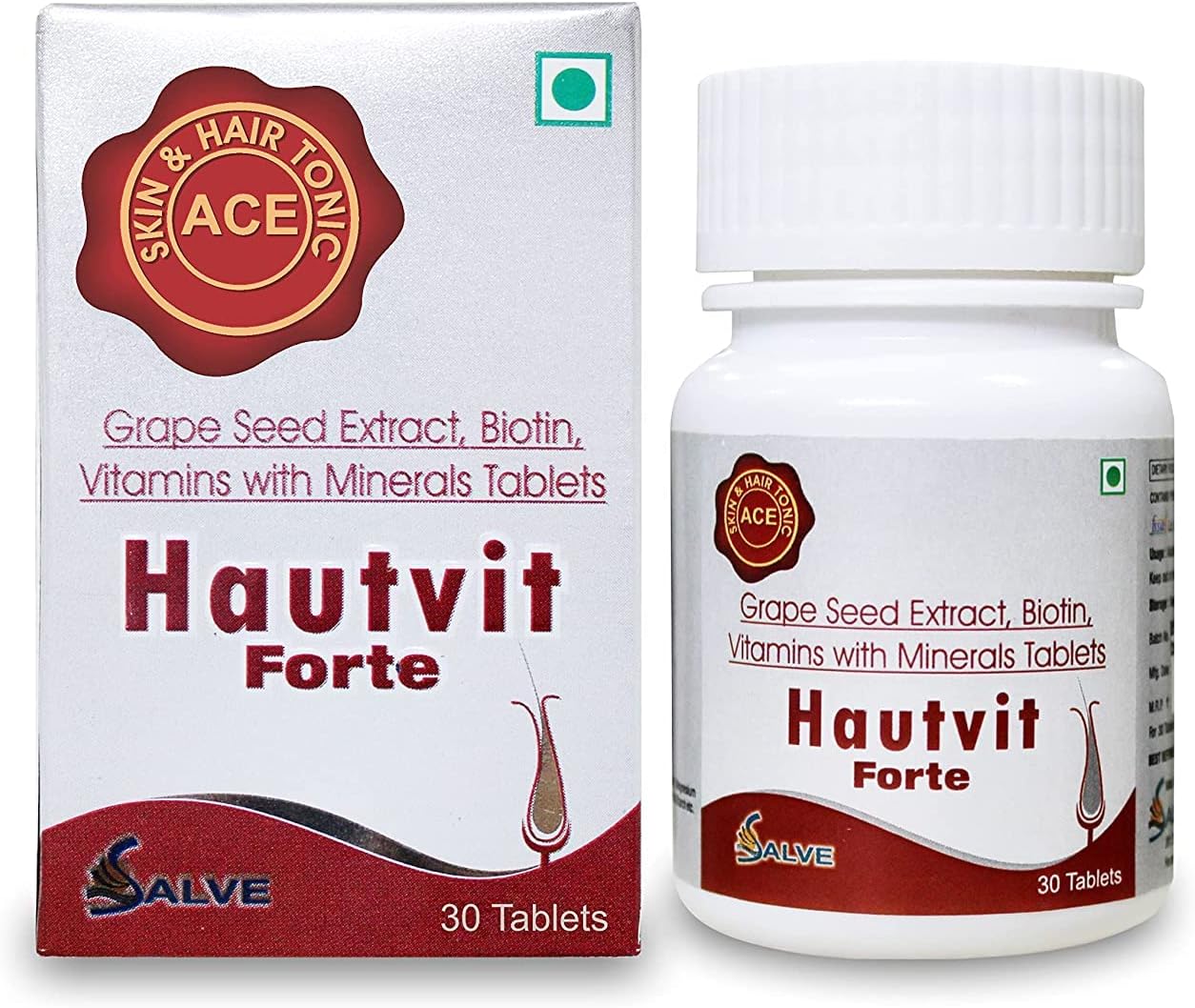 Vishopy Forte Immunity Booster with Biotin, Iron, and Zinc for Hair Growth, Skin Health, and Nail Strength - 30 Tablets