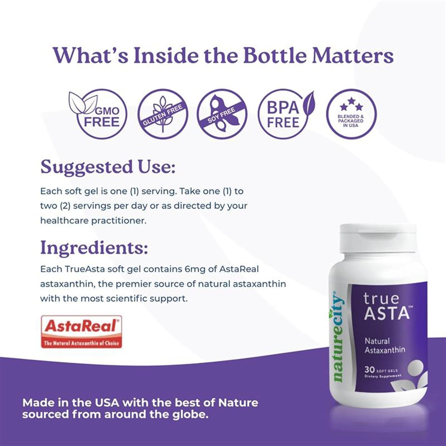 Vision Support Bundle: TrueVision Eye Health Formula + TrueAsta Marine - 30 Veggie Capsules