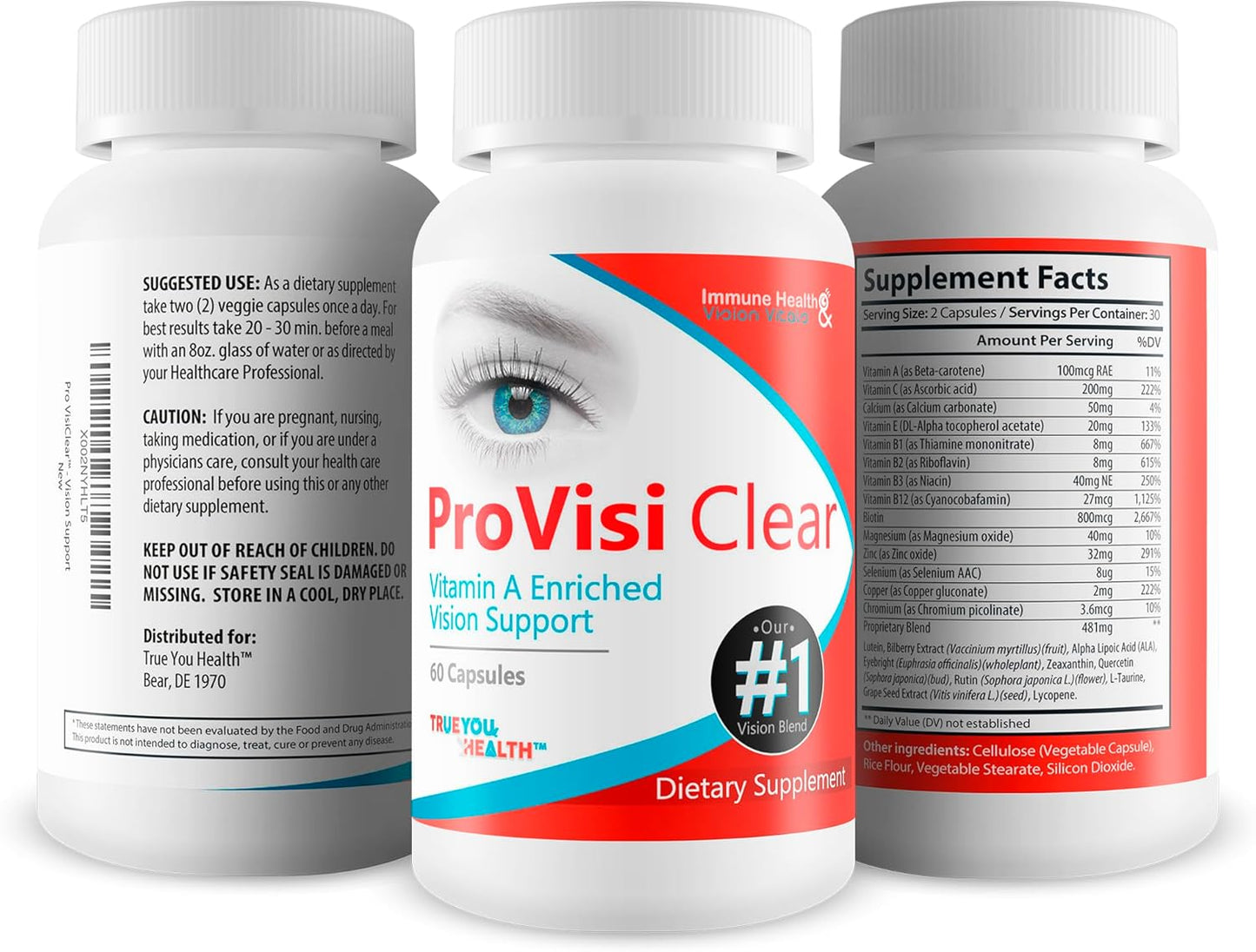 Vision Support Supplement with Vitamin A for Natural Eye Health - Premium Antioxidant Formula for Clear Vision - Pro VisiClear Eye Health Support Pill - BoostGo Australia