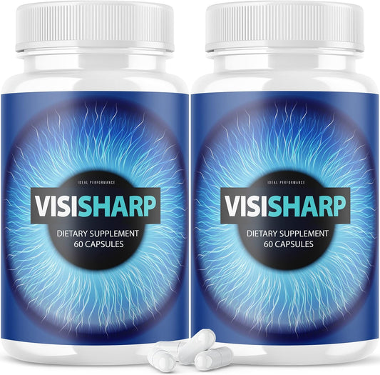 VisiSharp Advanced Eye Health Formula (2 Pack, 120 Capsules) - Ideal Performance Eye Supplement