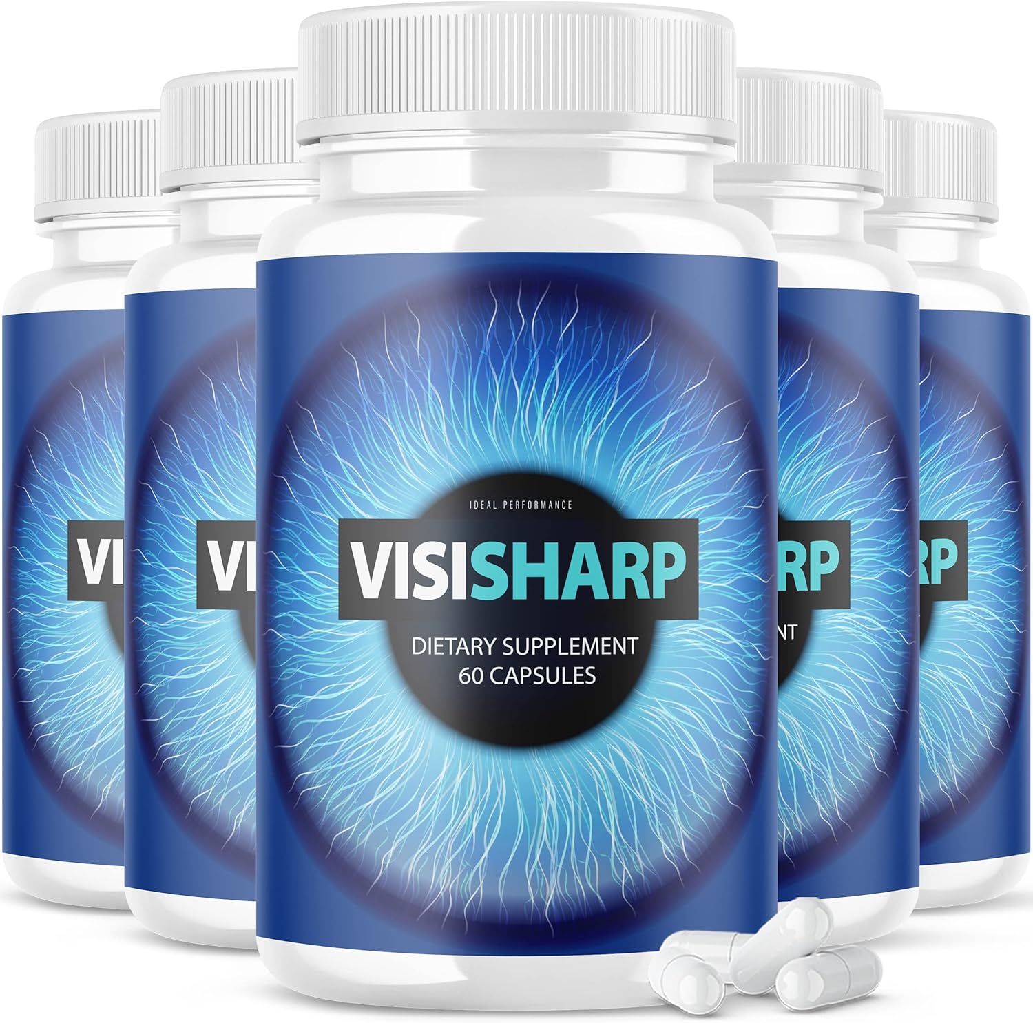 VisiSharp Advanced Eye Health Formula Supplement (5 Pack, 300 Capsules) for Ideal Performance