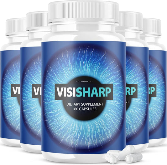 VisiSharp Advanced Eye Health Formula Supplement (5 Pack, 300 Capsules) for Ideal Performance