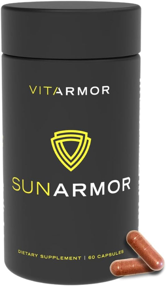 VitaArmor SunArmor Dietary Supplement with Polypodium for Fighting Photoaging, Dermatologist Developed - 60 Capsules