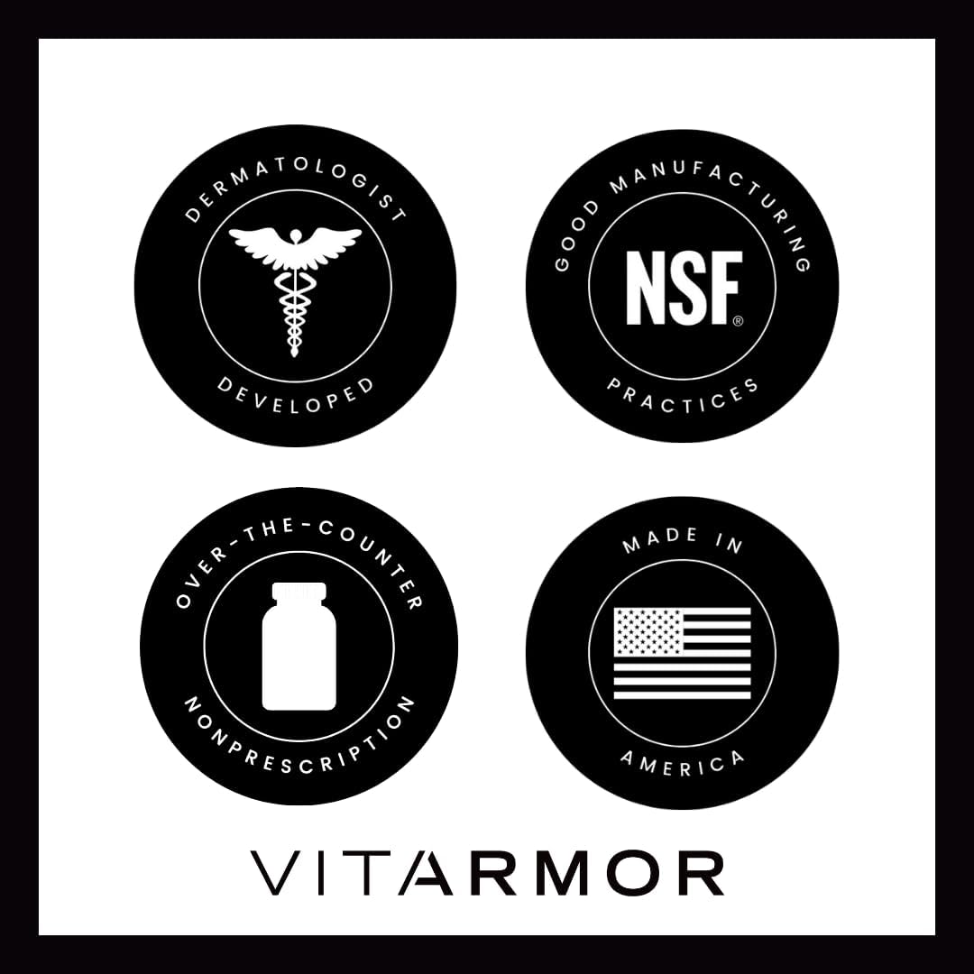 VitaArmor SunArmor Dietary Supplement with Polypodium for Fighting Photoaging, Dermatologist Developed - 60 Capsules