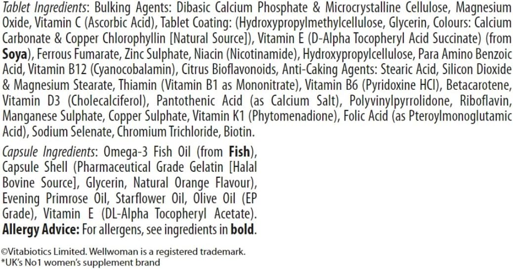 Vitabiotics Wellwoman Plus Tablets - 56 Capsules for Women's Health and Wellbeing