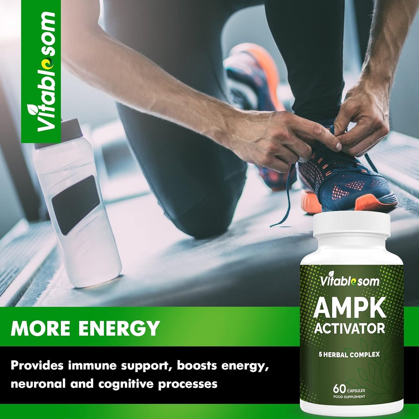 Vitablosom AMPK Activator with Jiaogulan Gynostemma, 60 Vegetarian Capsules for Metabolic Support