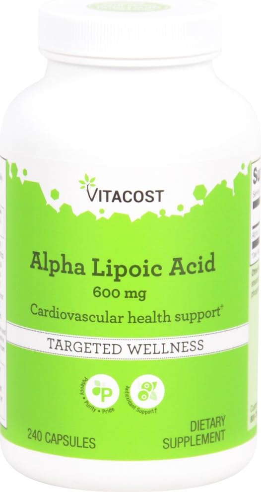 Vitacost Alpha Lipoic Acid Capsules 600 mg - 240 Count