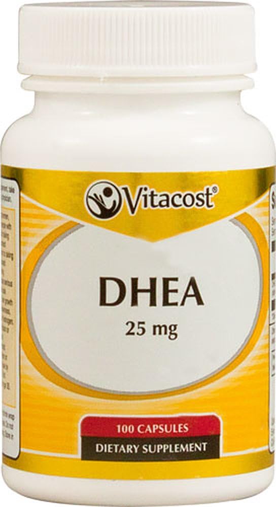 Vitacost DHEA 25mg - 100 Capsules by Vitacost Brand - Different Packaging Options