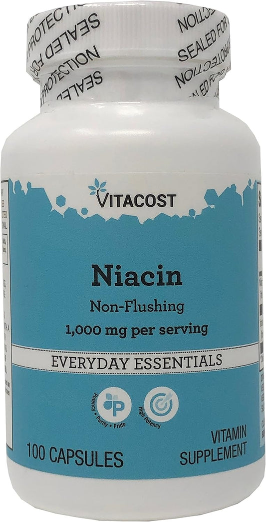 Vitacost Niacin Non-Flushing 1000mg 100 Capsules - Vitacost Brand