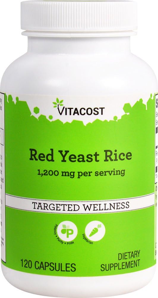 Vitacost Red Yeast Rice Capsules - 1200 mg - 120 Vegetarian Capsules - Vitacost Brand