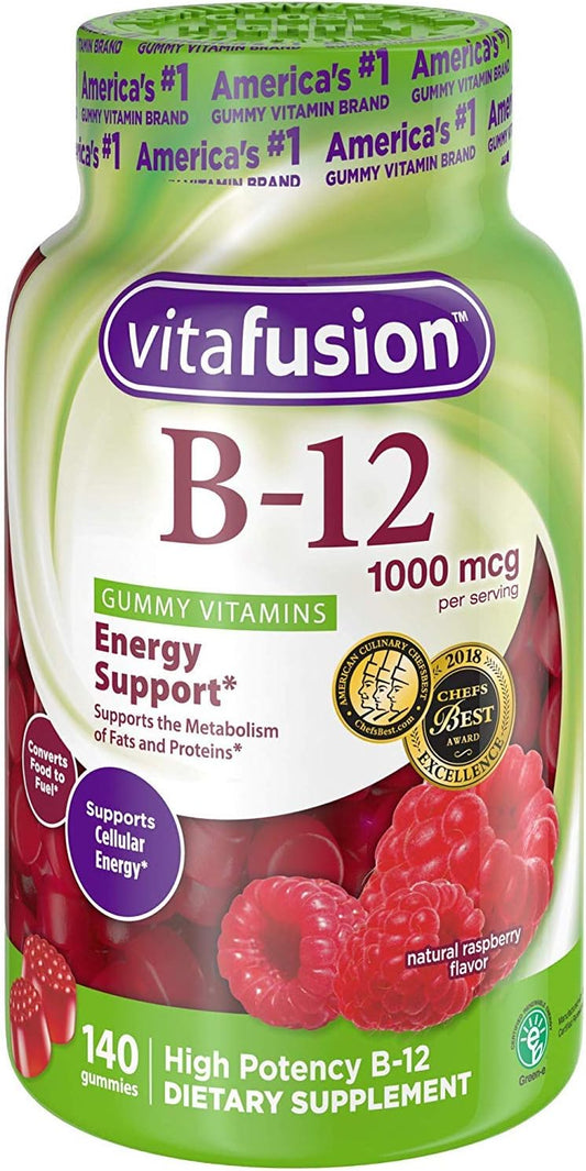 Vitafusion B-12 1000mcg Gummy 280 Count, 2-Pack - Energy Support Dietary Supplement
