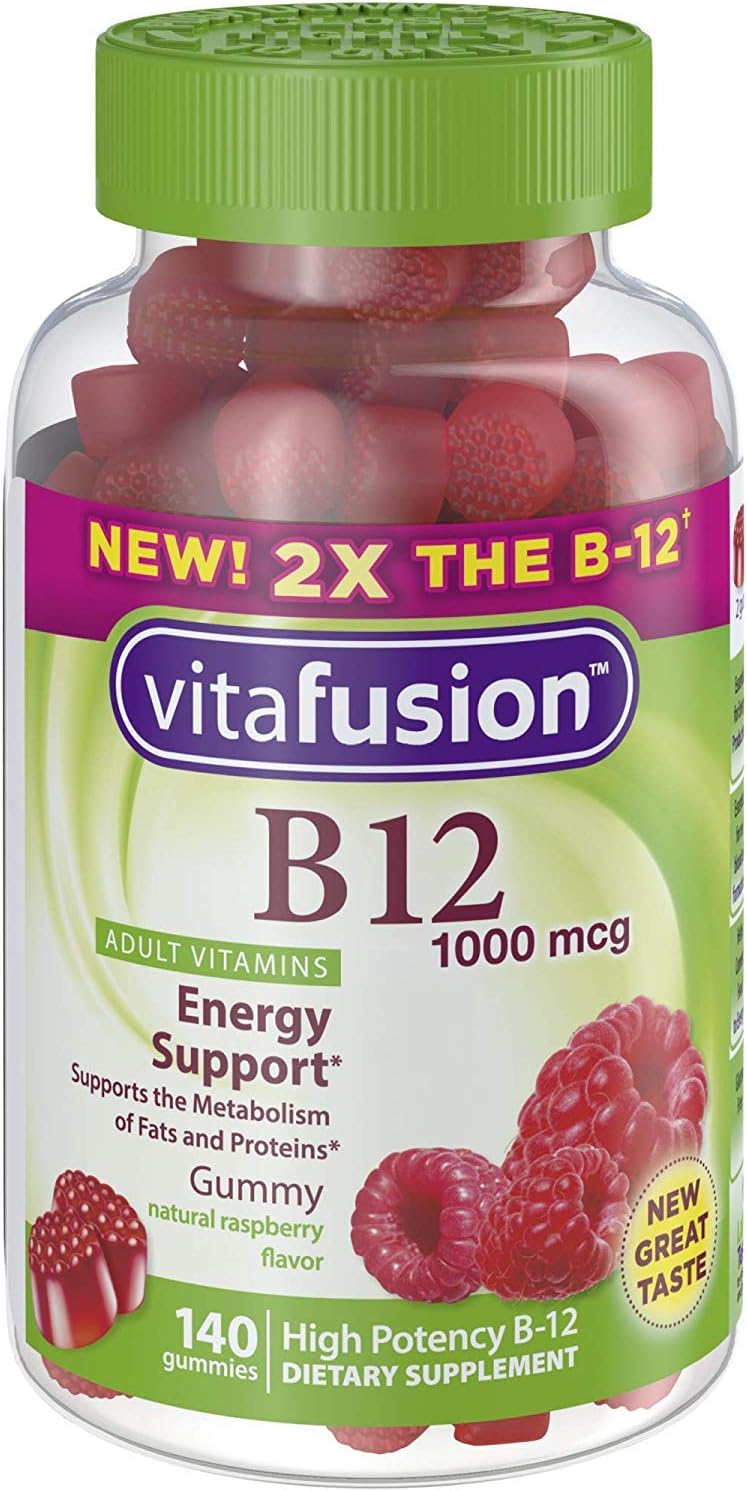 Vitafusion B-12 1000mcg Gummy 280 Count, 2-Pack - Energy Support Dietary Supplement