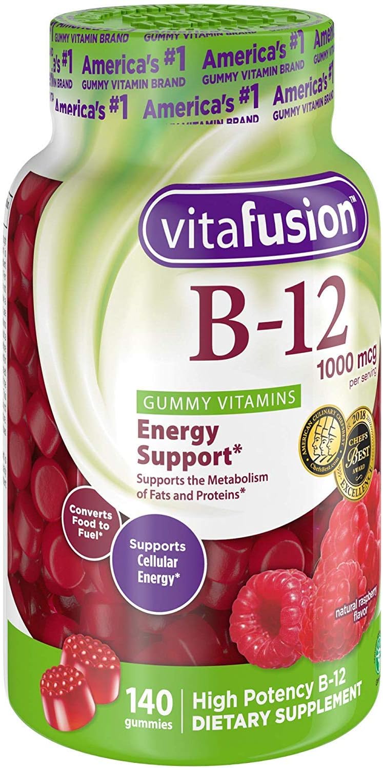 Vitafusion B-12 1000mcg Gummy 280 Count, 2-Pack - Energy Support Dietary Supplement