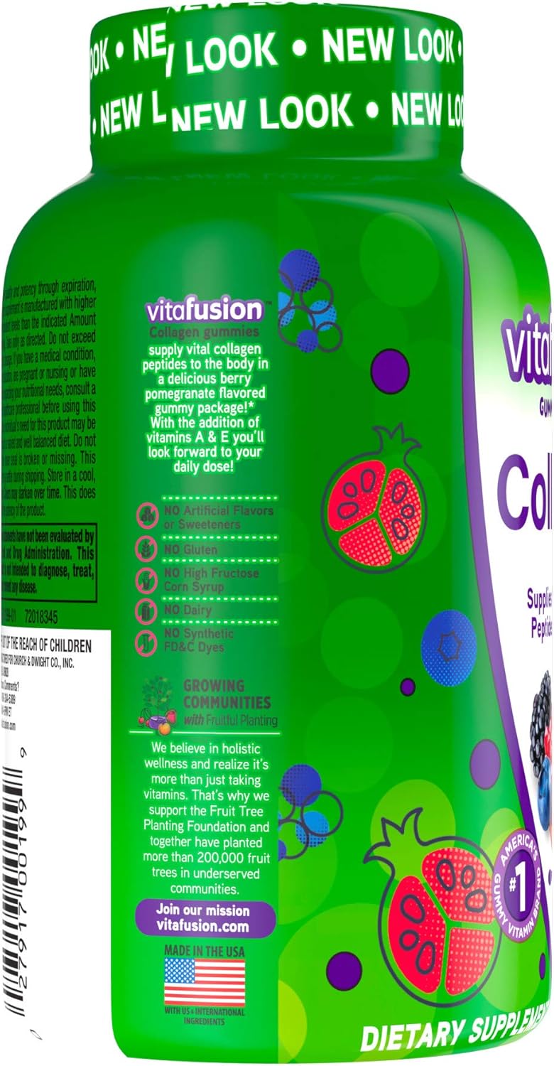Vitafusion Collagen Gummy Vitamins, 60 Count - Packaging Options Available