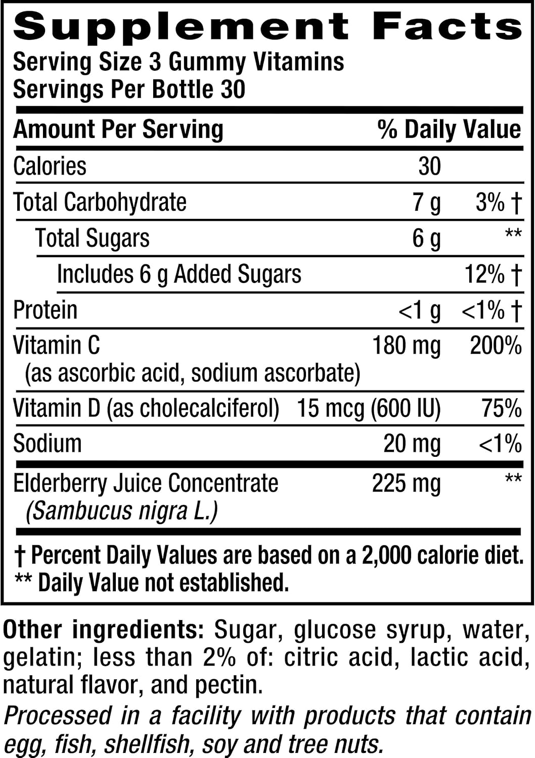 Vitafusion Elderberry Gummy Vitamins, 90 Count - Pack of 2 Chewable Elderberry Gummies