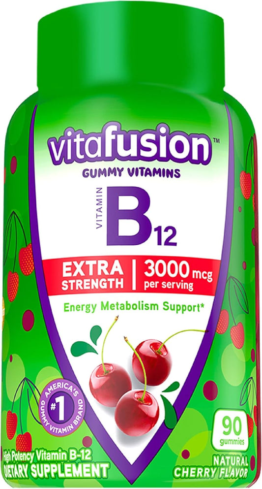 Vitafusion Elderberry & Vitamin B12 Gummy Vitamins - Energy & Nervous System Support (90ct)