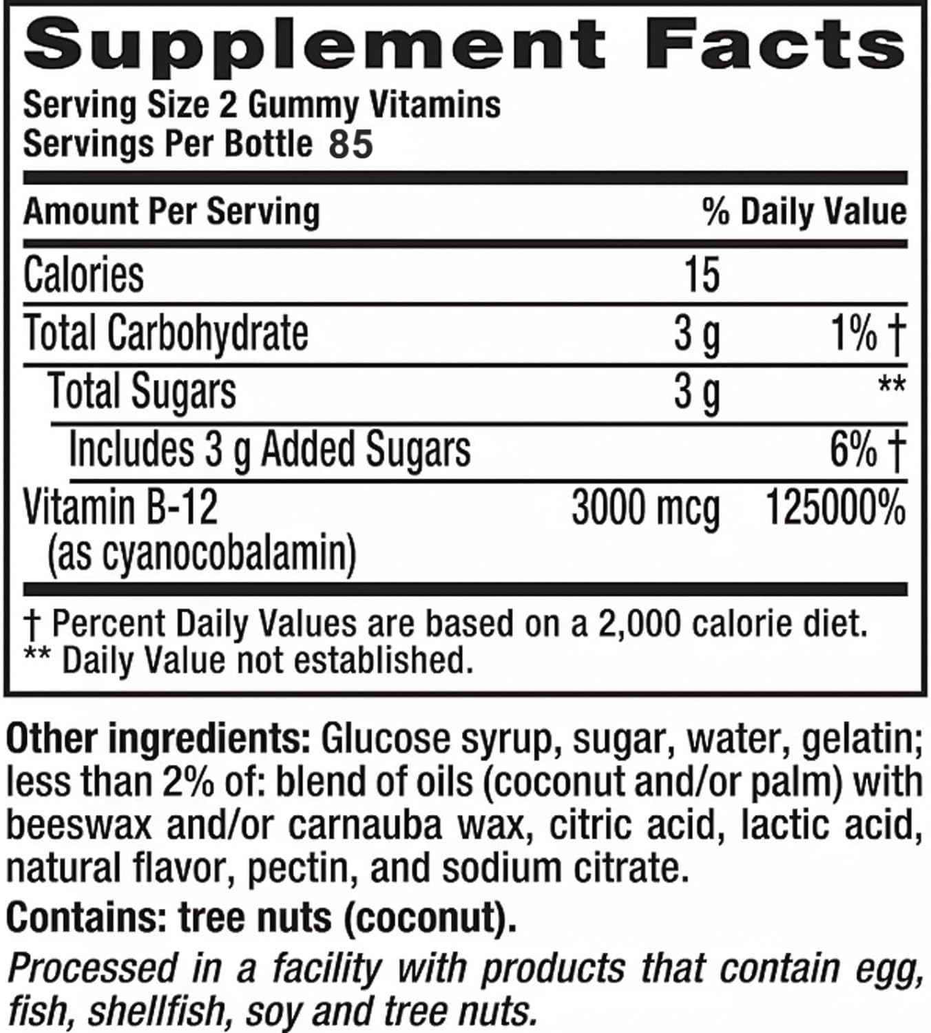 Vitafusion Extra Strength Cherry Flavored Vitamin B12 Gummies - Energy & Nervous System Support - 170 Count, 85 Day Supply