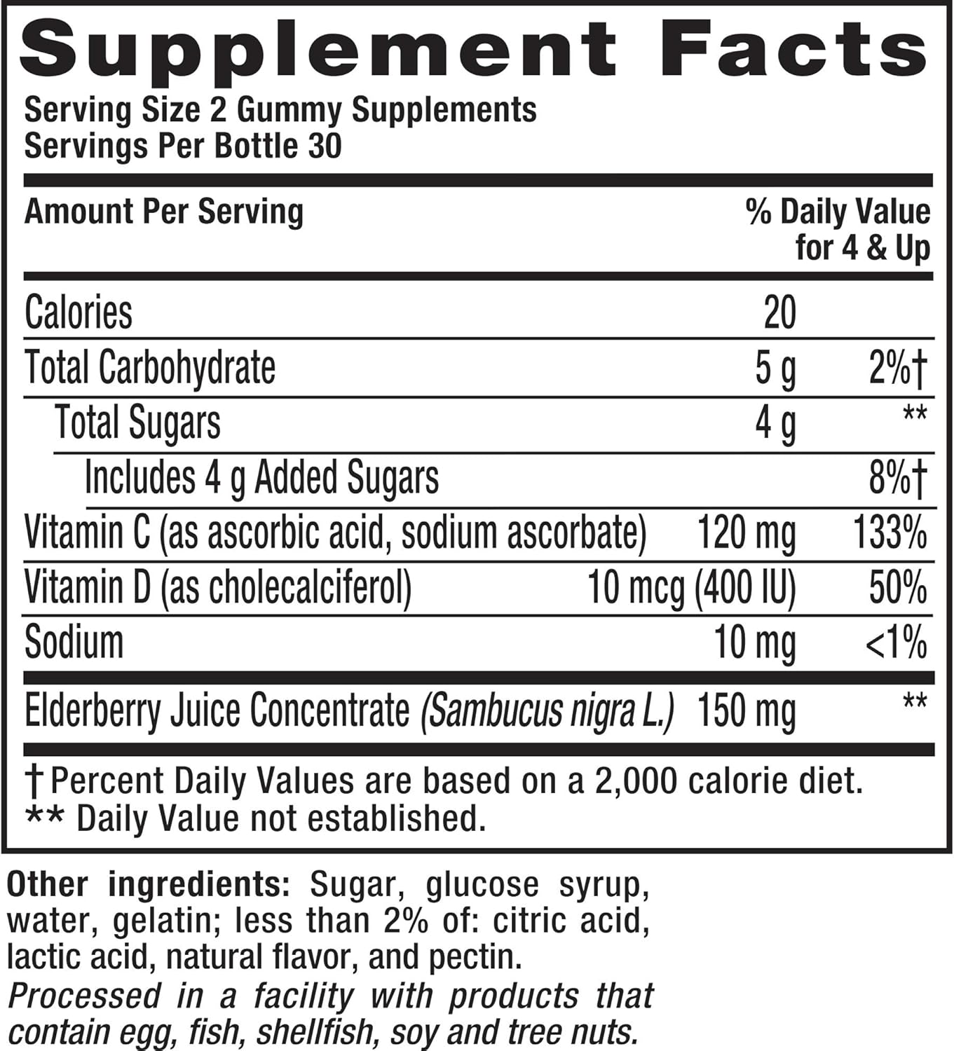 Vitafusion Kids Elderberry Gummy Vitamins - 60 Ct Immune Support Gummies for Children