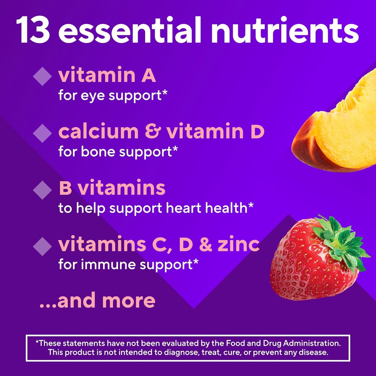 Vitafusion Women's 50+ Gummy Multivitamin, 120 Count Bottle