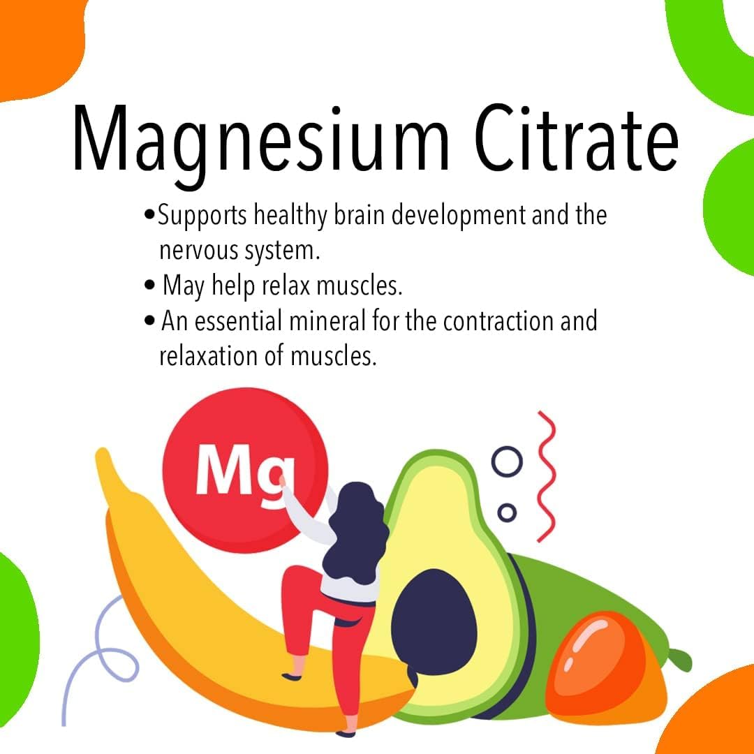 VitaGlobe Magnesium Citrate Gummies - 300mg for Bone, Muscle, Energy & Relaxation Support, 60 Count