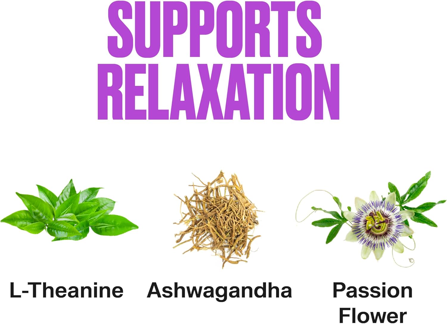 VitaHustle Stress Relief Gummies - 300mg KSM 66 Ashwagandha, L-Theanine, Vegan, Mood Support, Cortisol Balance, Focus - Passion Fruit Flavor - 50 Count