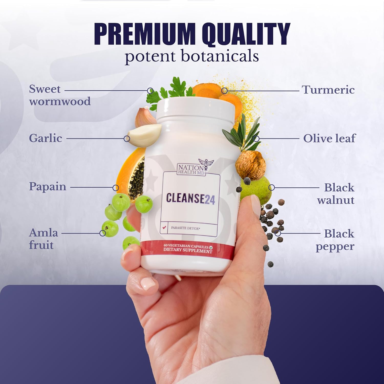 Vital Peak Bundle: Cleanse24 and Turmeric Curcumin Extract for Overall Health and Wellness