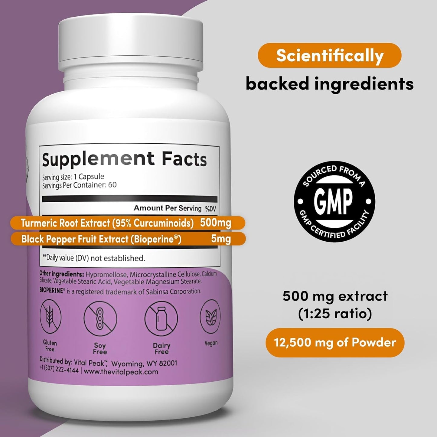 Vital Peak Bundle: NATION HEALTH MD Cognilux and Turmeric Curcumin Extract - Health Supplement Pack