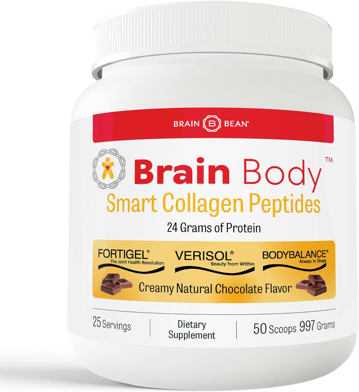 Vital Proteins Brain Bean Collagen Peptides Powder for Skin, Muscle, Joints - 997g - 25 Servings - Women, Men - Collagen Supplements