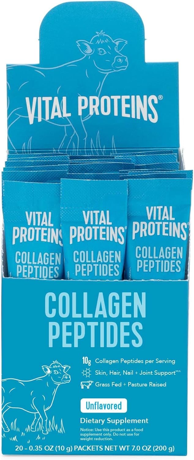 Vital Proteins Collagen Peptides Powder Unflavored 9.33 OZ + 20 Stick Pack Combo