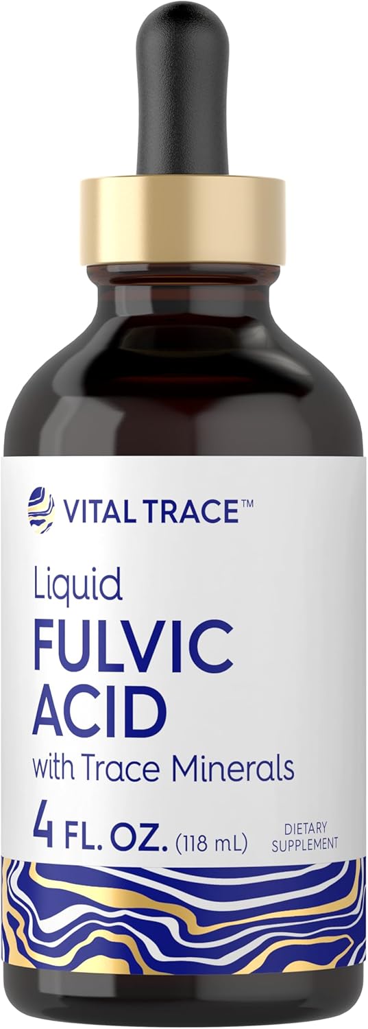 Vital Trace Fulvic Acid Drops - Liquid Trace Minerals Supplement 4 fl oz | Vegetarian, Non-GMO, Gluten Free