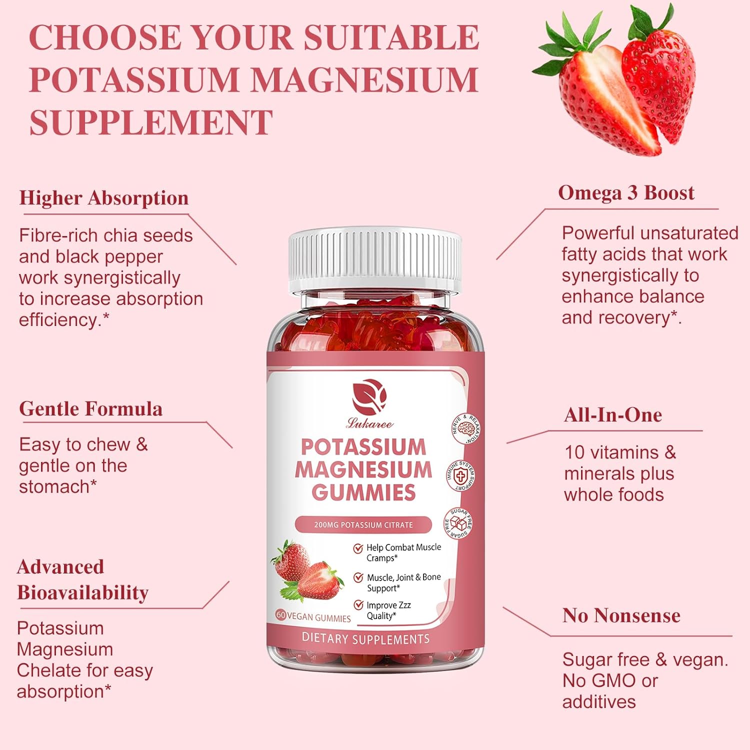 Vitality Wellness Bundle with Lukaree Potassium Gummies and Shilajit Drops for Magnesium Support