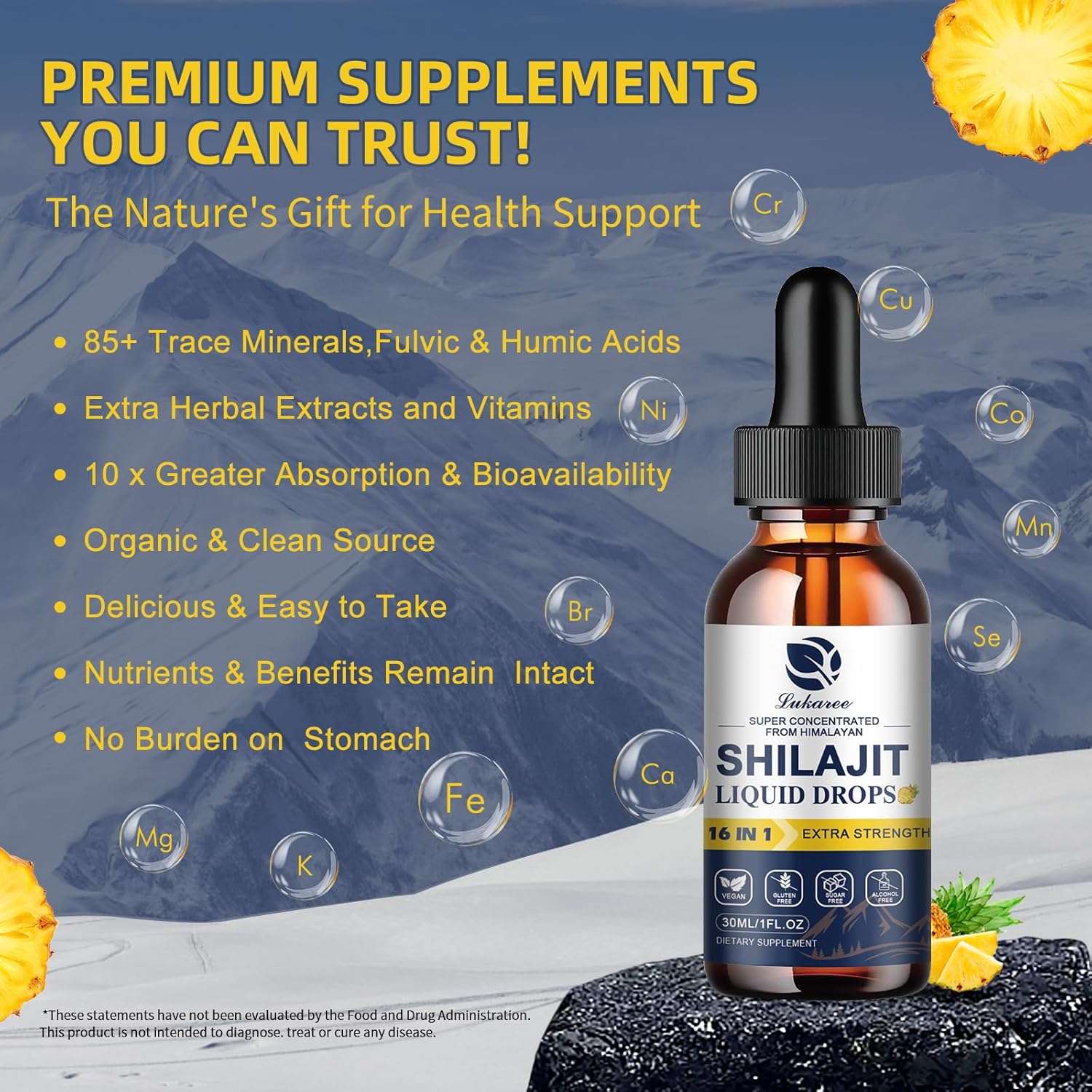 Vitality Wellness Bundle with Lukaree Potassium Gummies and Shilajit Drops for Magnesium Support