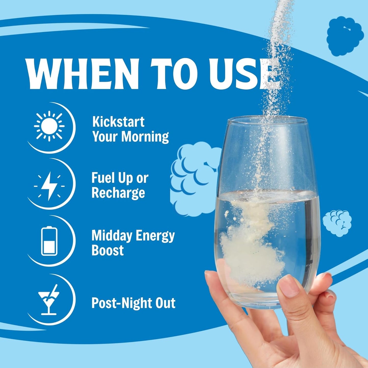 Vitalogix Naturals Replenisher Electrolyte Drink Mix - Blue Raspberry Flavor, Large Size, Keto-Friendly, Vegan, Non-GMO, Sugar-Free